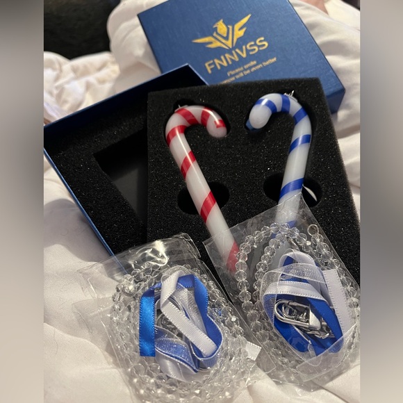 Crystal Candy Cane Christmas Decorations - Christmas Tree Ornaments Pendant - Picture 1 of 6